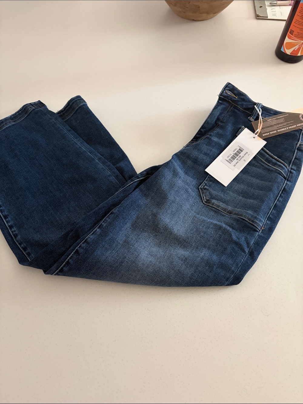 NWT Risen Slouchy Blue Denim Jeans - Classic Straight Fit